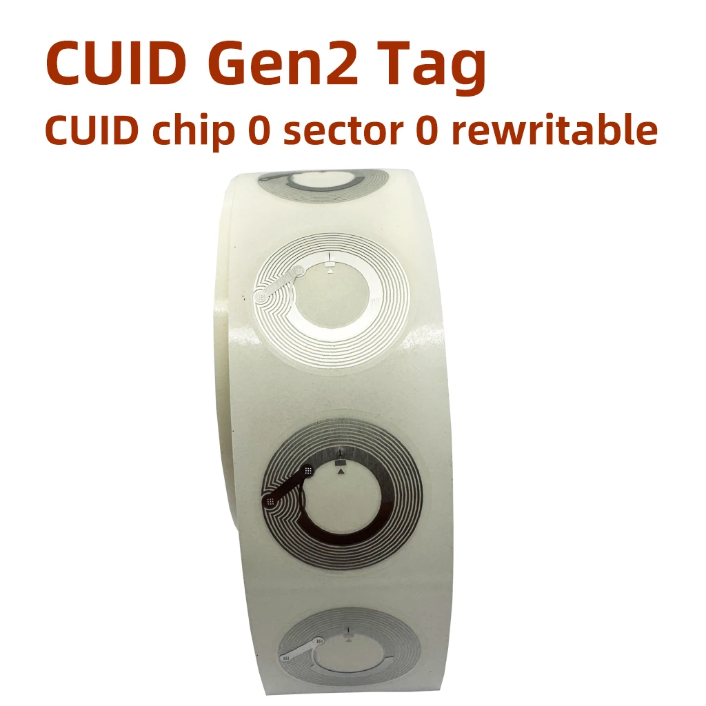 CUID Sticker Wet Inlay Gen2 13.56mhz CUID changeable S50 1K rfid tag Sector 0 Block 0 UID Rewritable NFC Andriod MCT Copy Clone