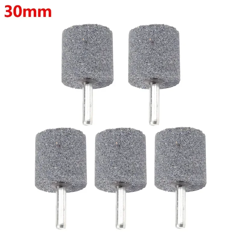 5 Pcs Grinding Wheel Polishing Bit 6mm Round Shank Cylindrical Conical Sharpening Head Tool For Grinder Rotary Tools Accessories