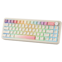 YUNZII B68 Wireless Keyboard Tri-Mode Hot Swappable Cute Gasket Mounted Creamy Gaming Mechanical Keyboard Customized for Win/Mac