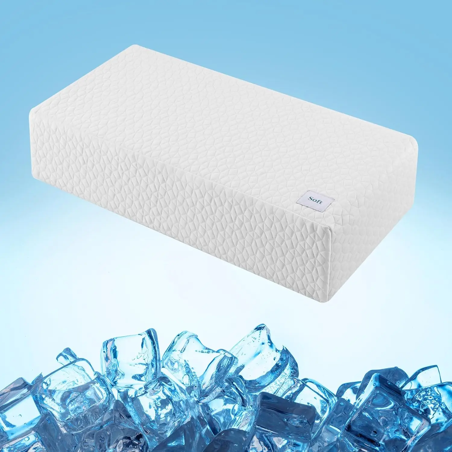 

Cooling Memory Foam Pillow for Side Sleepers, Neck & Pain Relief, 12"x24"x5"