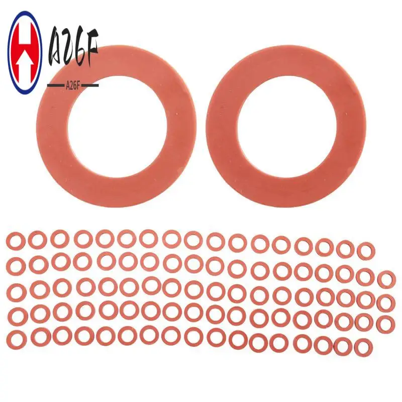A26F-Outdoor Garden Hose Rubber Washer Gasket, 90Pcs Red O-Rings Rubber Washer Gasket Combo Pack For 3/4Inch Garden Hose And Wat