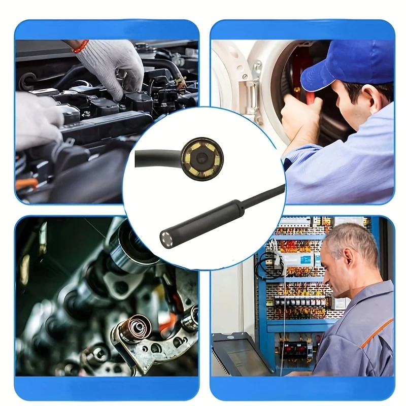 กล้องเอนโดสโคปอุตสาหกรรมสําหรับโทรศัพท์ Android กล้องตรวจสอบท่อเครื่องมือมืออาชีพซ่อมยานยนต์พร้อมเลนส์ปรับได้