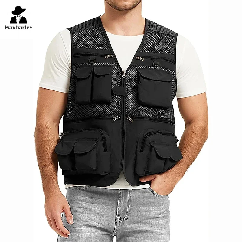 16 pockets Vmint 6XL mens Födémgerenda kemping kültéri longue Hajtó horgászni Migráció Ingat Hegymászás utazási Élősövény Szárít Vízhatlan esőköpény carga Alsóing