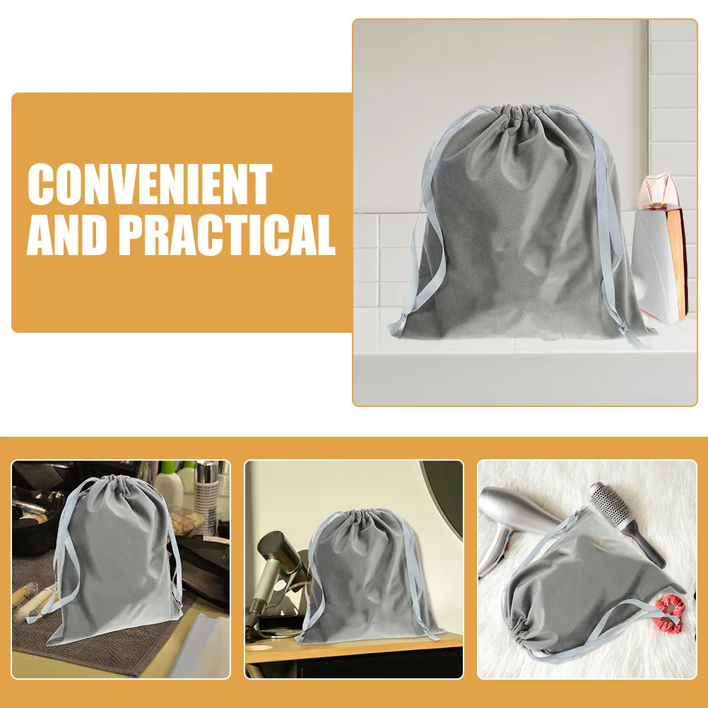 3Pcs Hair Dryer Bag for Travel Drawstring Hair Tool Travel Bag Compact Storage Pouch for Blow Dryer Curling Iron Flat Iron