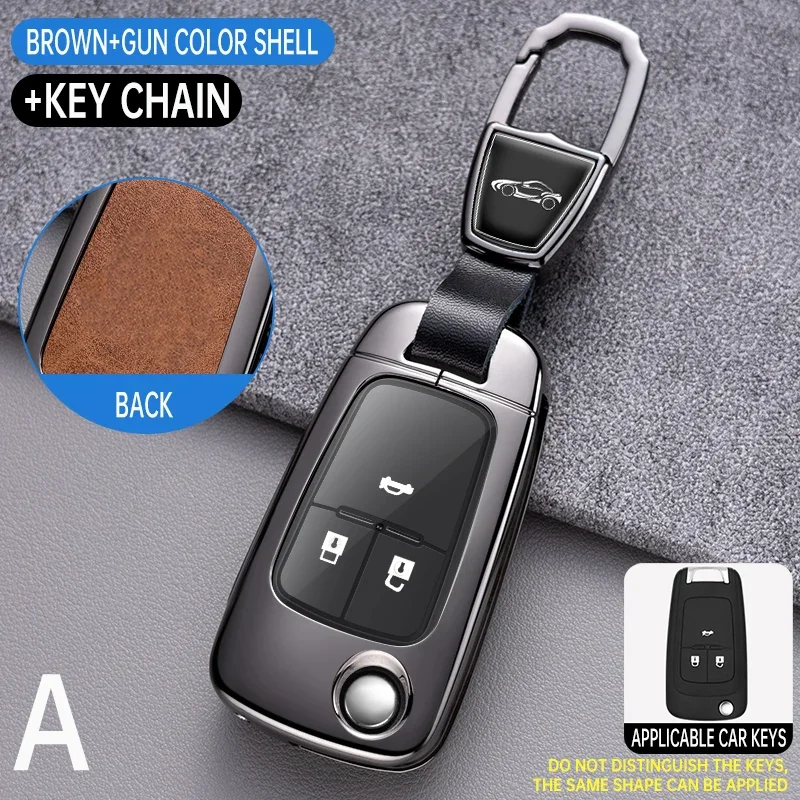 Car Metal Key Case Cover Shell Fob For Opel Astra Corsa Mokka Buick Chevrolet Cruze Aveo Malibu Trax Sail Key Holder Accessories