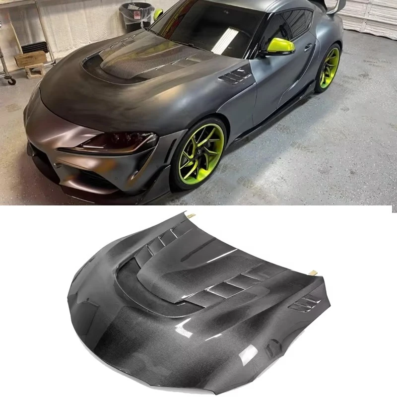 New Carbon Fiber Hood for Toyota Gr Supra A90 A91 Mk5 VAR Style Bonnet with Included Screws Car Accessories