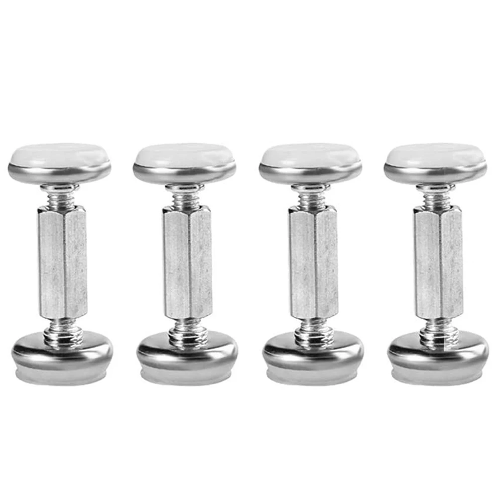 

4Pcs Premium Grey Metal Bed Stabilizers Anti-Sloshing Actuator Adjustable Wall Tool Home Supplies For Sleeping Comfort