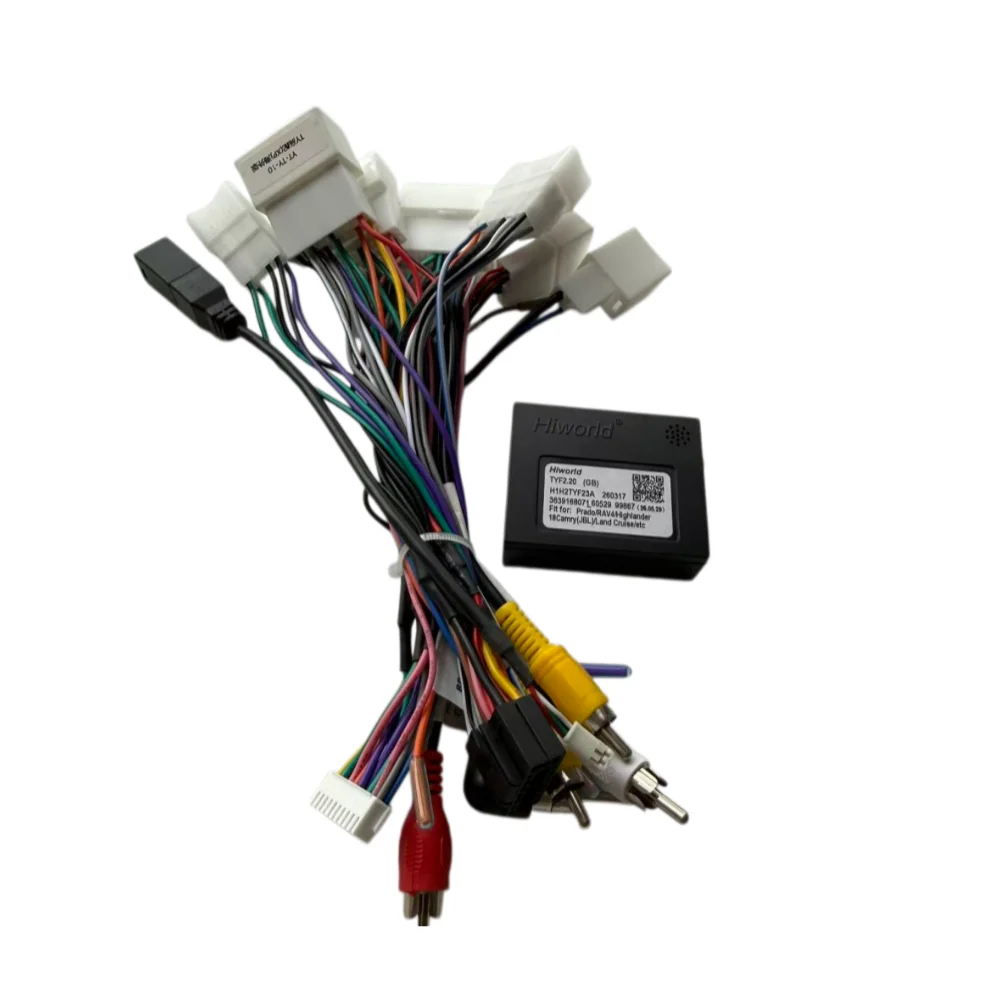 Plug &Play Android 16 Pin Cable For All Toyota Prius C2021 Camry Yaris Land Cruiser Highlander RAV4 Rize Prado150 Verso Auris