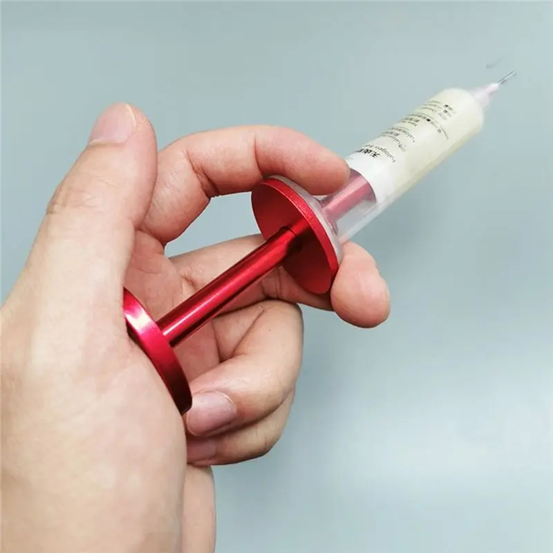 ABKS-Aluminium Alloy M159 Welding Oil Syringe Push Rod With Magnetic Storage Design Mobile Phone Repair Green Oil Boosters