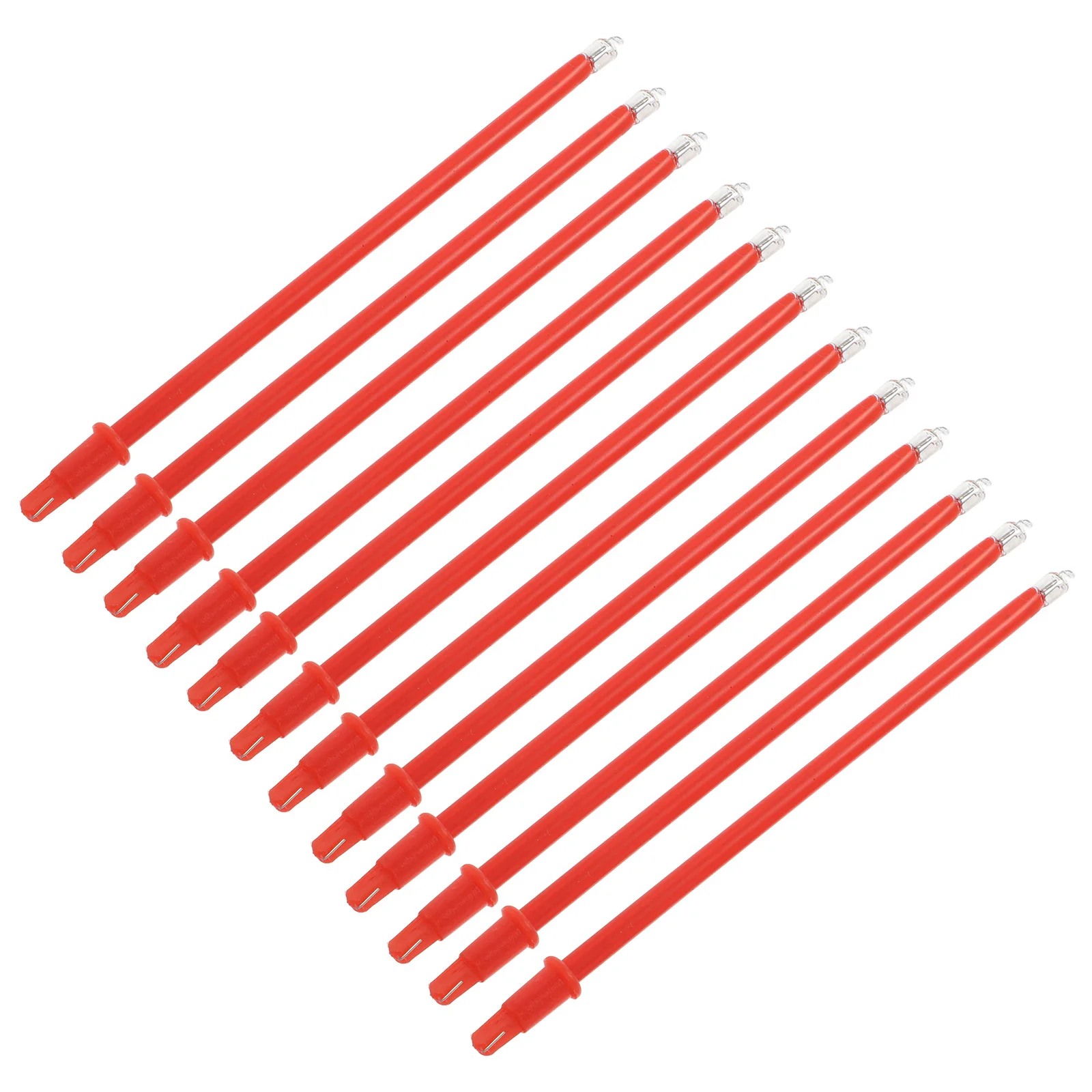 12pcs Led Electronic Incense Burner Stick Lamp Realistic Flame Design -In Red For Temple Prayer