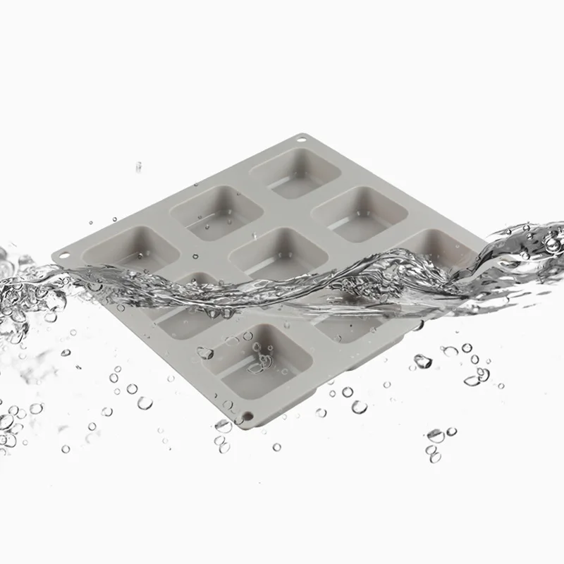 9 Cavity Soap Molds Silicone Mold for Making Handmade Soap Lotion Bar Square Rectangle Reusable Silicone Soap Making Molds