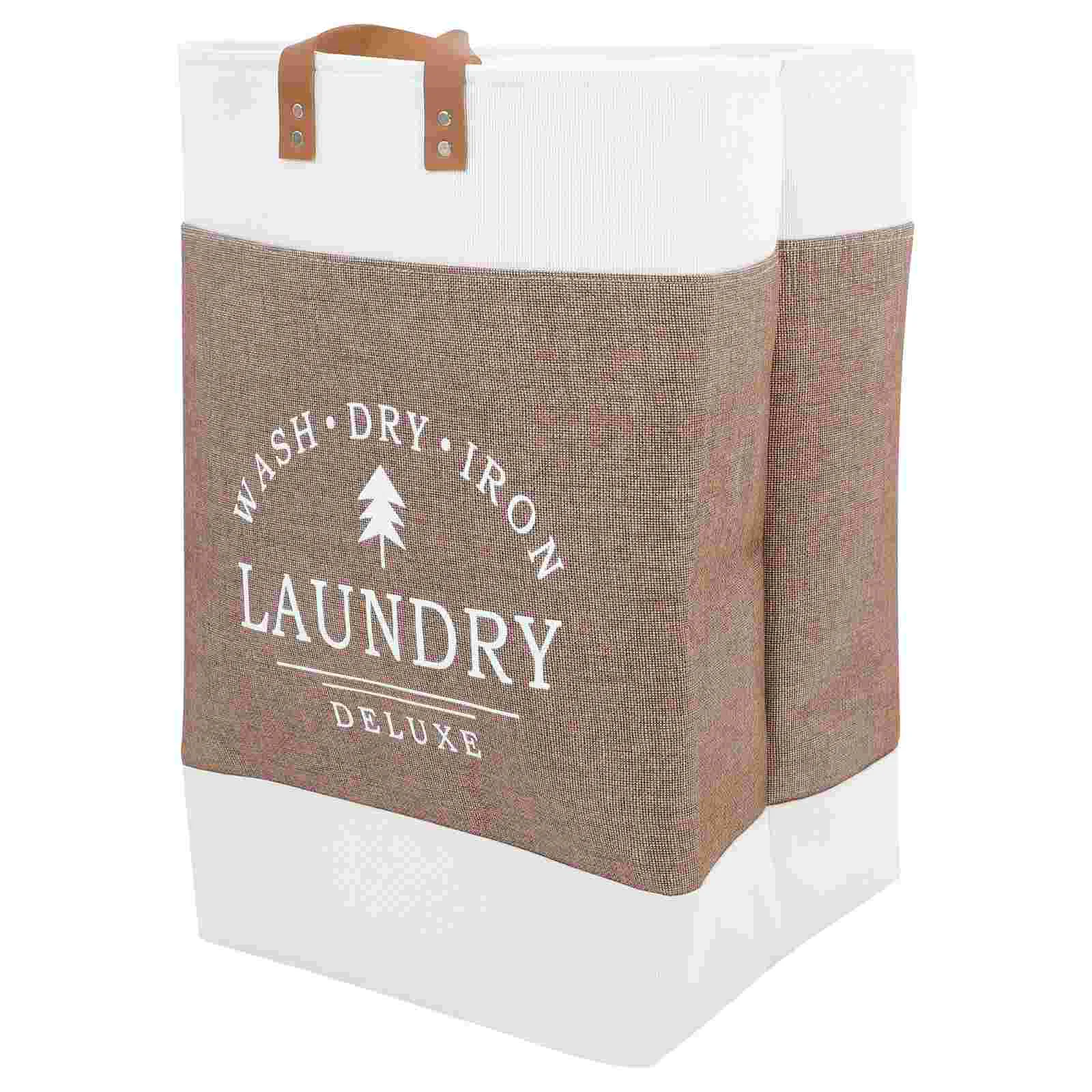 

Pantry Laundry Basket Toy Storage Bins Hamper With Handle Rack Wicker Cotton Child Clothes
