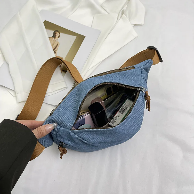 Casual Cord Gürtel Taschen für Frauen Mode Fanny Pack Weibliche Banane Taille Tasche Hüfte Geldbörse Schulter Crossbody Brust Tasche Tasche – Detail 30