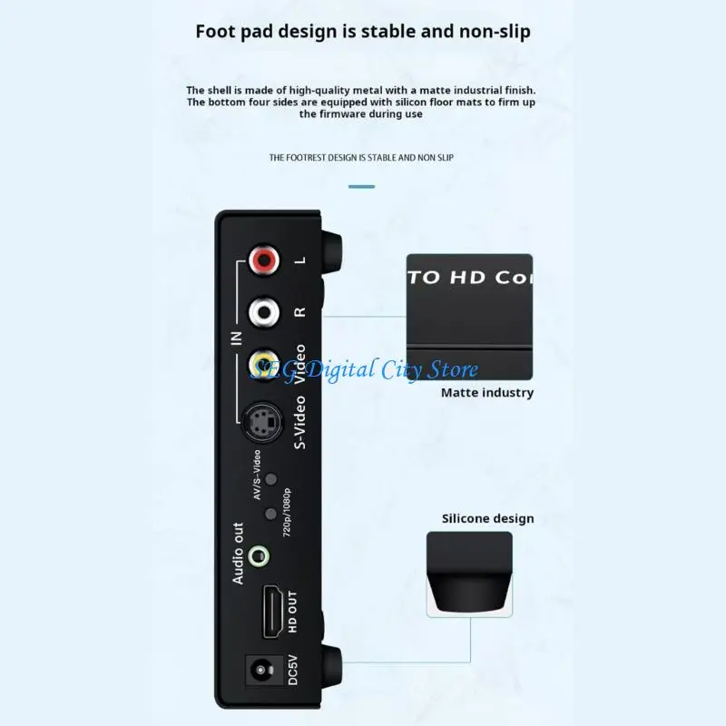 U75B AV S Video to HDTV Converters with Gold Plated Coppers Shell Interfaces For Video