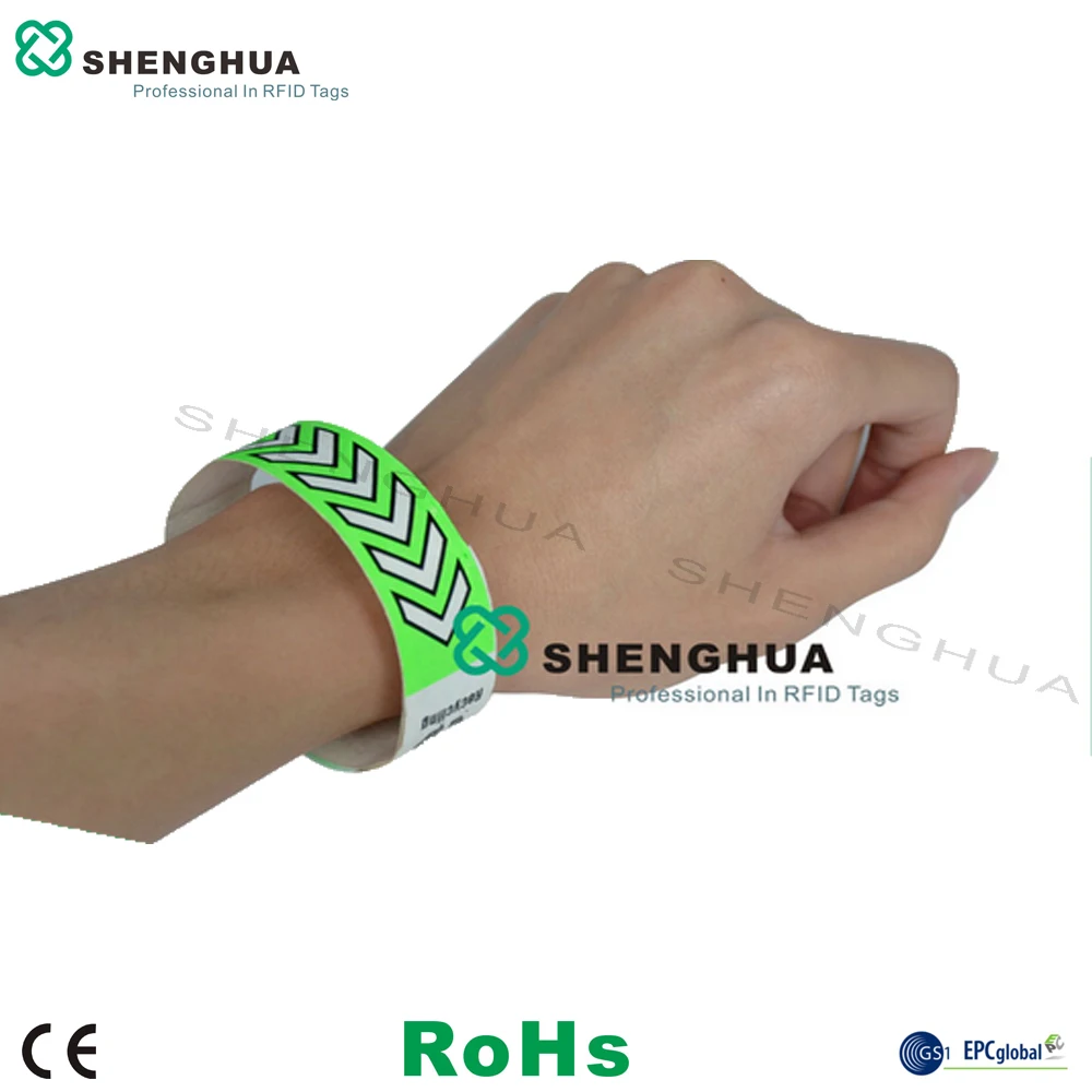 10pcs/pack UHF RFID Passive Event chip ID Tyvek Printable programmable Bracelet 860-960mhz Marathon wristband with CHIP