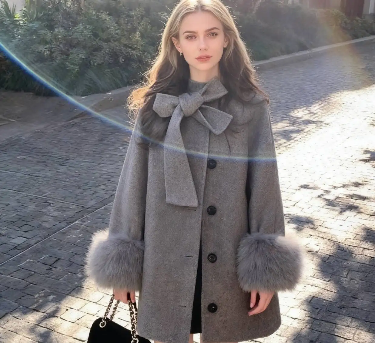 Wool Blend Coats Womens Woolen Coat Orange Fall Blended Appliques Notched Collar Chic Style Preppy Urban Tasteful Modern Commute