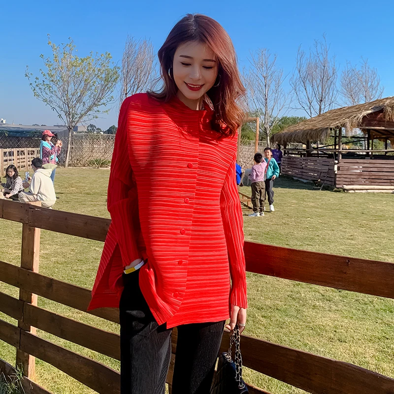 Csa Pada para Mujer, Estilo Nuevo de Primavera Verano, Chaqueta Corta con Cuello Alto y Botón, Estilo OL, Color Puro, p...