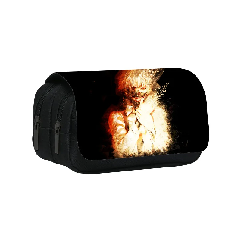 Anime Tokyo Ghoul Kaneki Ke Capacity Pencil Pen Case Stationery Bag Pouch Holder Box Organizer for Teens Girls Adults Student