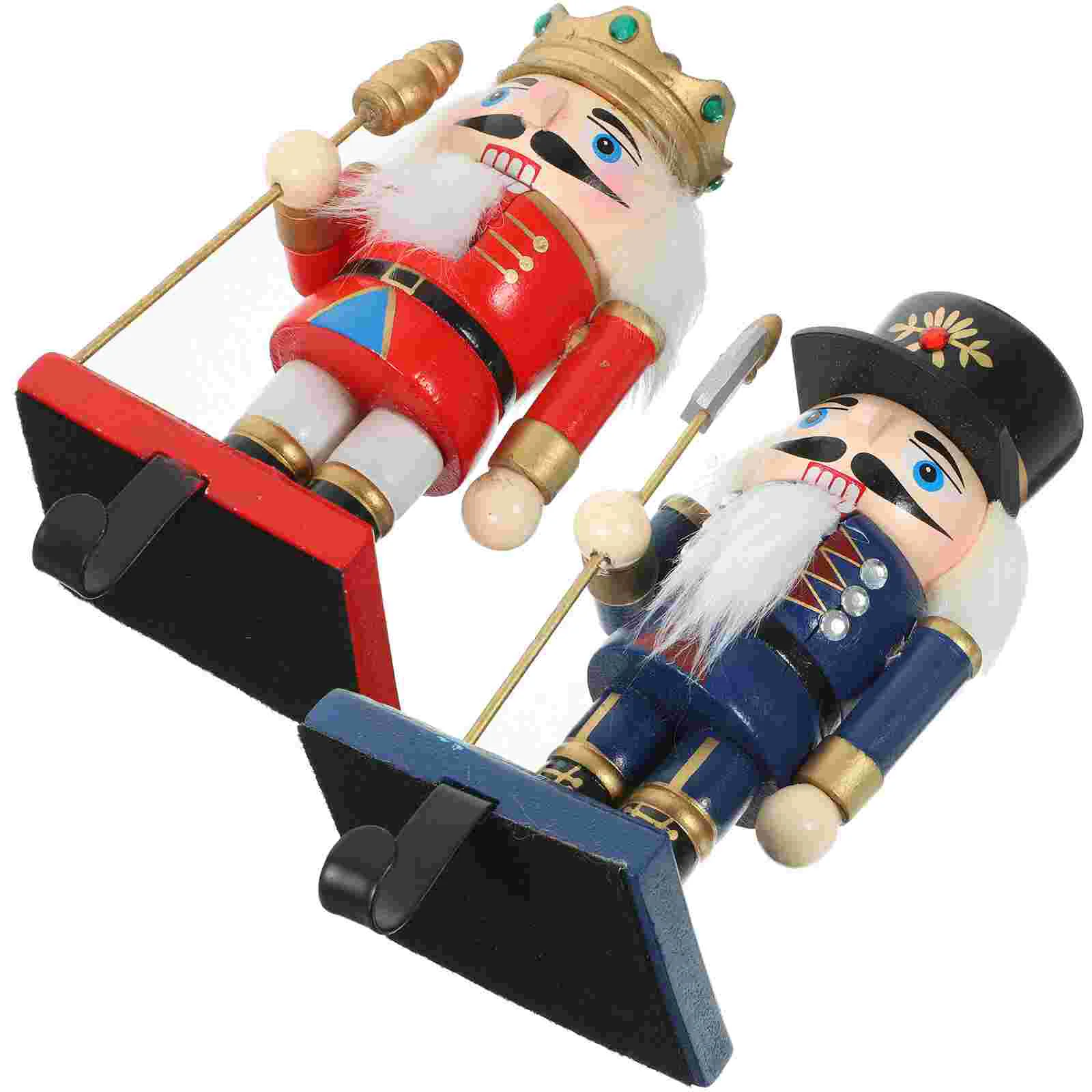 Soporte de gancho para medias navideñas, adornos para colgar, soportes para mascotas para mantel, hierroalloy, medias de Navidad de madera, chimenea, juguete de oficina