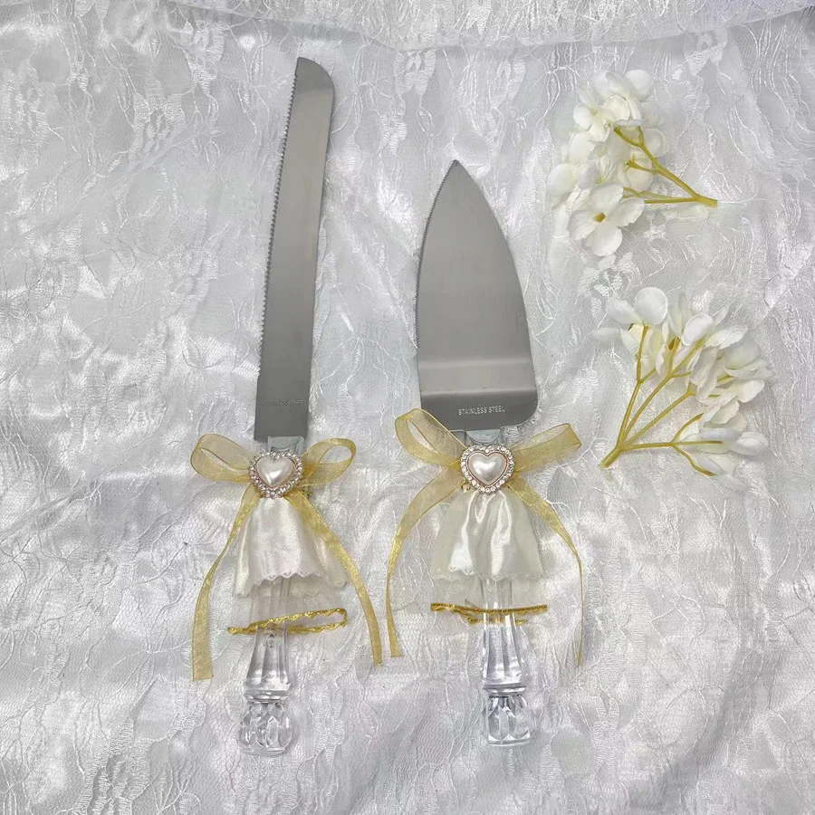 A Box of Wedding Cutlery. Match with a Gold Bow and Love Wedding Gift. Perfect for Cake Cutting, Wedding Season and Engagement