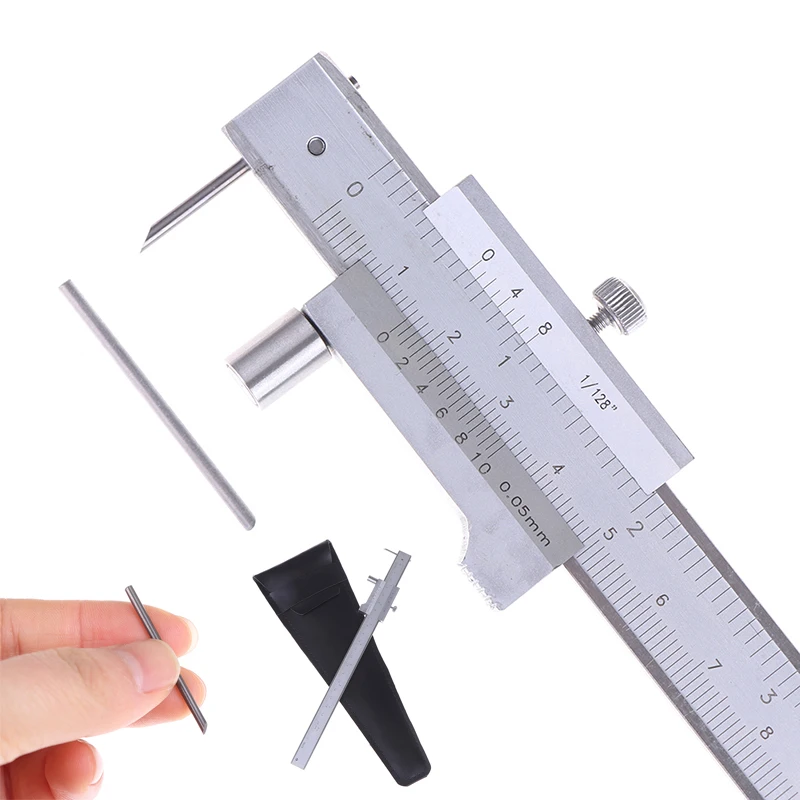 

High Quality 0-200mm Marking Vernier Caliper Scriber Gauging Ruler Measuring Instrument Tool Accuracy: 0.1mm Or 0.05mm