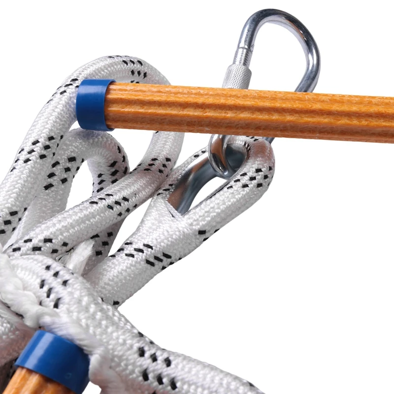 Escada flexível de 6,5 pés, escada de corda isolada, escada de resgate, escalada, antiderrapante, escada de corda de engenharia