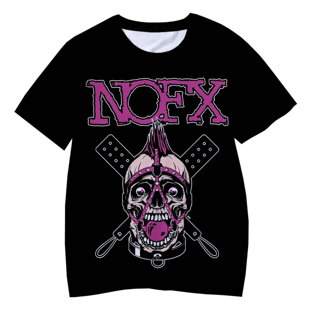 Magliette Nofx Punk Rock Band stampa 3D estate uomo donna magliette a maniche corte streetwear o-collo moda abbigliamento Unisex