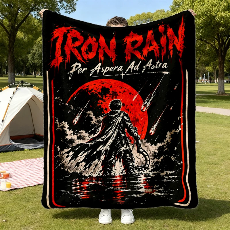 Per Aspera Ad Astra Flannel Blanket, Red Rising Iron Rain Sweater, Omnis Vir Lupus Flannel Throw, House Mars Sweater