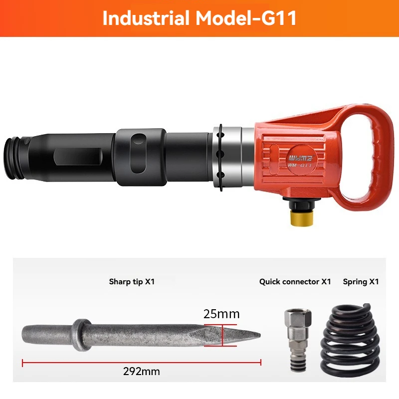 Pneumatic Pickaxe Handheld Air Shovel Alloy Impact Drill Strong Power Pneumatic Tools Drilling Machine Shock Absorbing Crusher