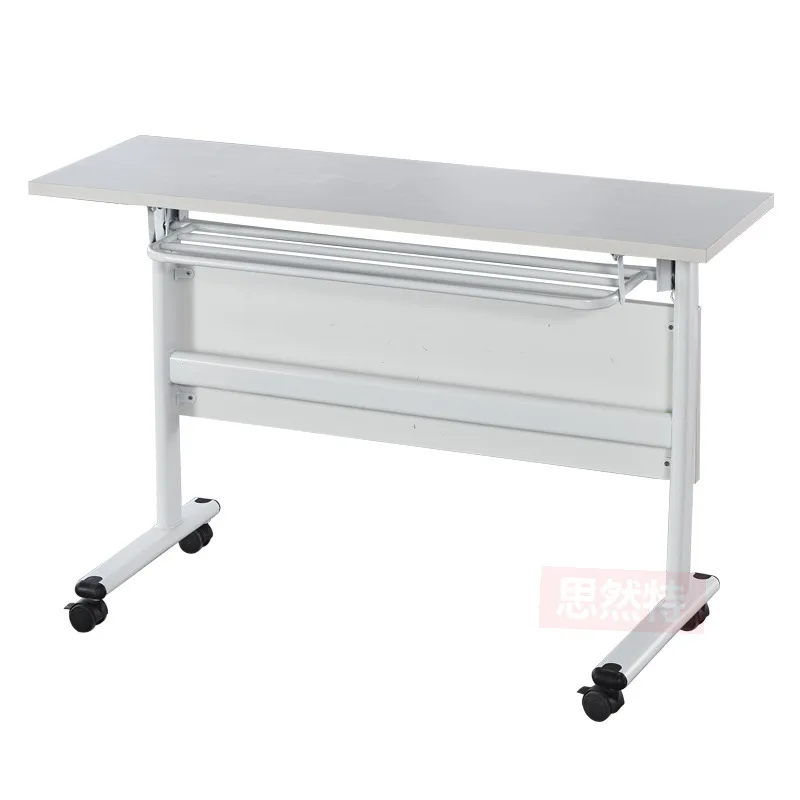 Folding training table, desk can be spliced educational institutions rollover conference mobile desk and chair combination