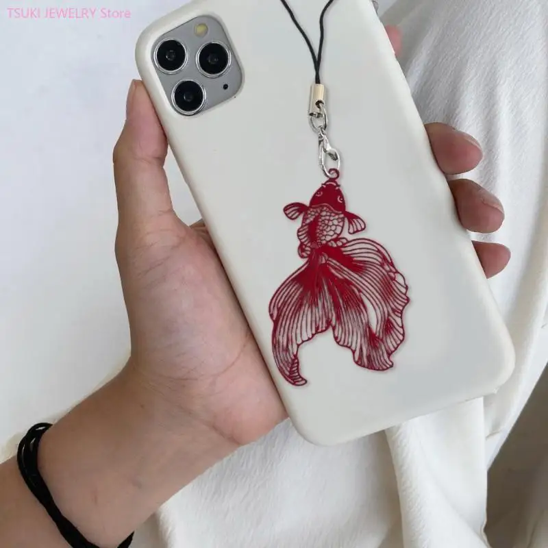 62К-hollow-small-fish-beepne-phone-charm-vishing-roping-милая-сеть-телефона-Сумка-для-ремня