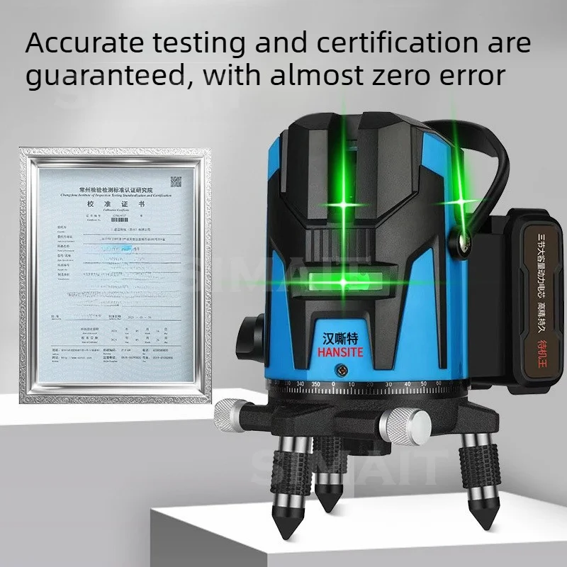 Green Laser Level 2/5 Lines Self-Leveling - High Precision Outdoor Bright Beam Alignment Tool for Construction
