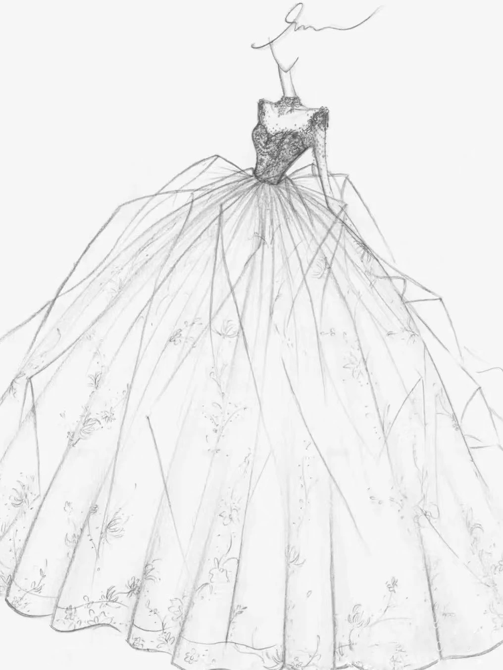 Custom Wedding Dress | Hand-Drawn Design & Made to Order | A-Line/Sheath/Mermaid | Plus Size