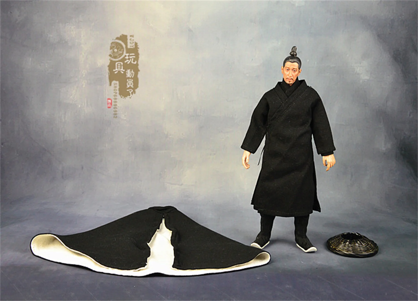 1/6  Ancient cloaks  robe  Suit  Hanfu costume  Royal Guards Soldier DIY Shoes hat  For 12"AT020 Figure body   Action Figure