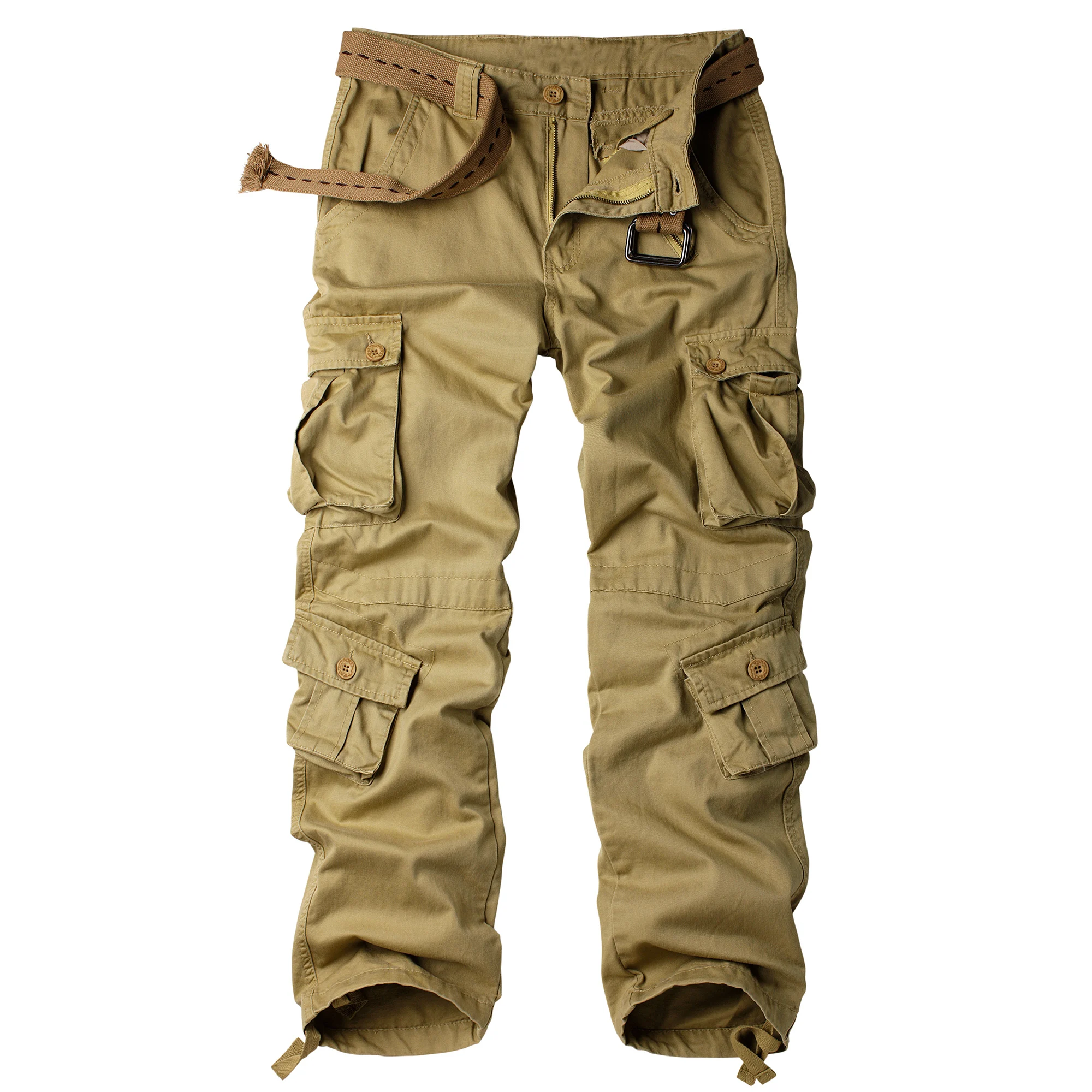 Men Combat Pants With Knee Pads Tactical Cargo Sport Trousers Camouflage Multicam Trekking Hunting Clothes（Not belt）