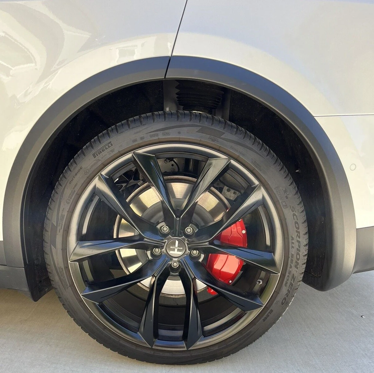 Tesla Model X 용 Tesla Model S와 호환되는 브레이크 캘리퍼스 커버 2019 2020 2021 2022 2023 2024 2025 액세서리 4 개 세트 썸네일 5