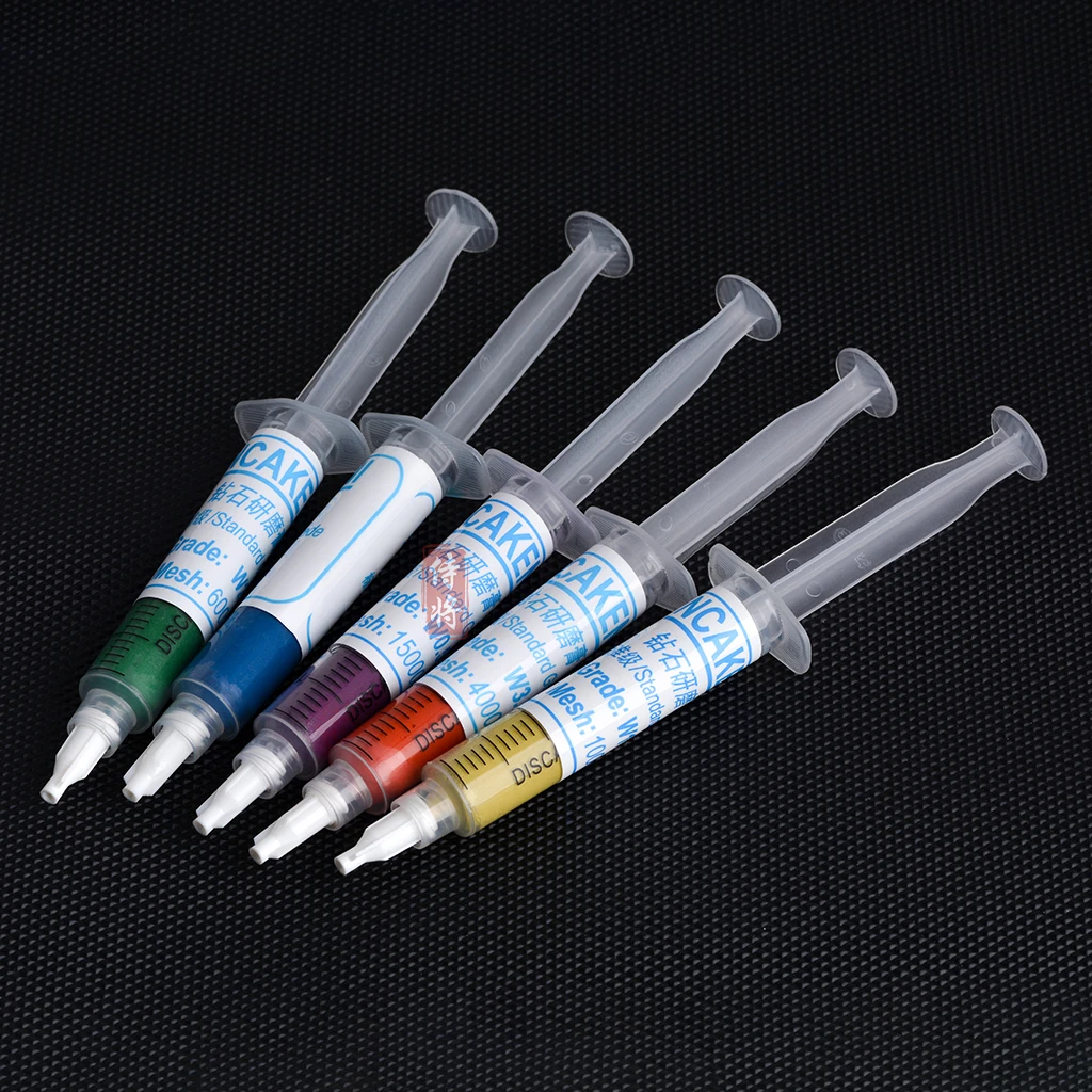 W0.5-W40 Diamond Polishing Lapping Pastes Compound Syringes For Jewelry Jade Metal mold Mirror polishing paste Scratch repair