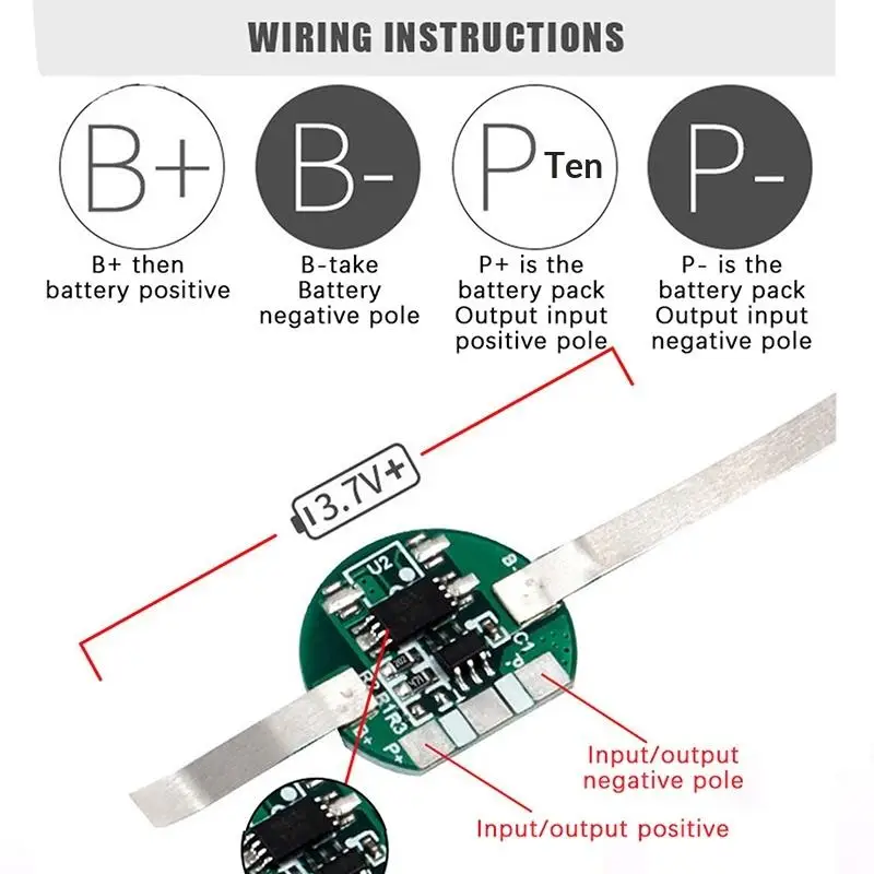 18650 Lithium Battery Overcharge, Overdischarge, Overcurrent & Short Circuit Protection Module - 1S/2S/4S, 3.2V/3.7V
