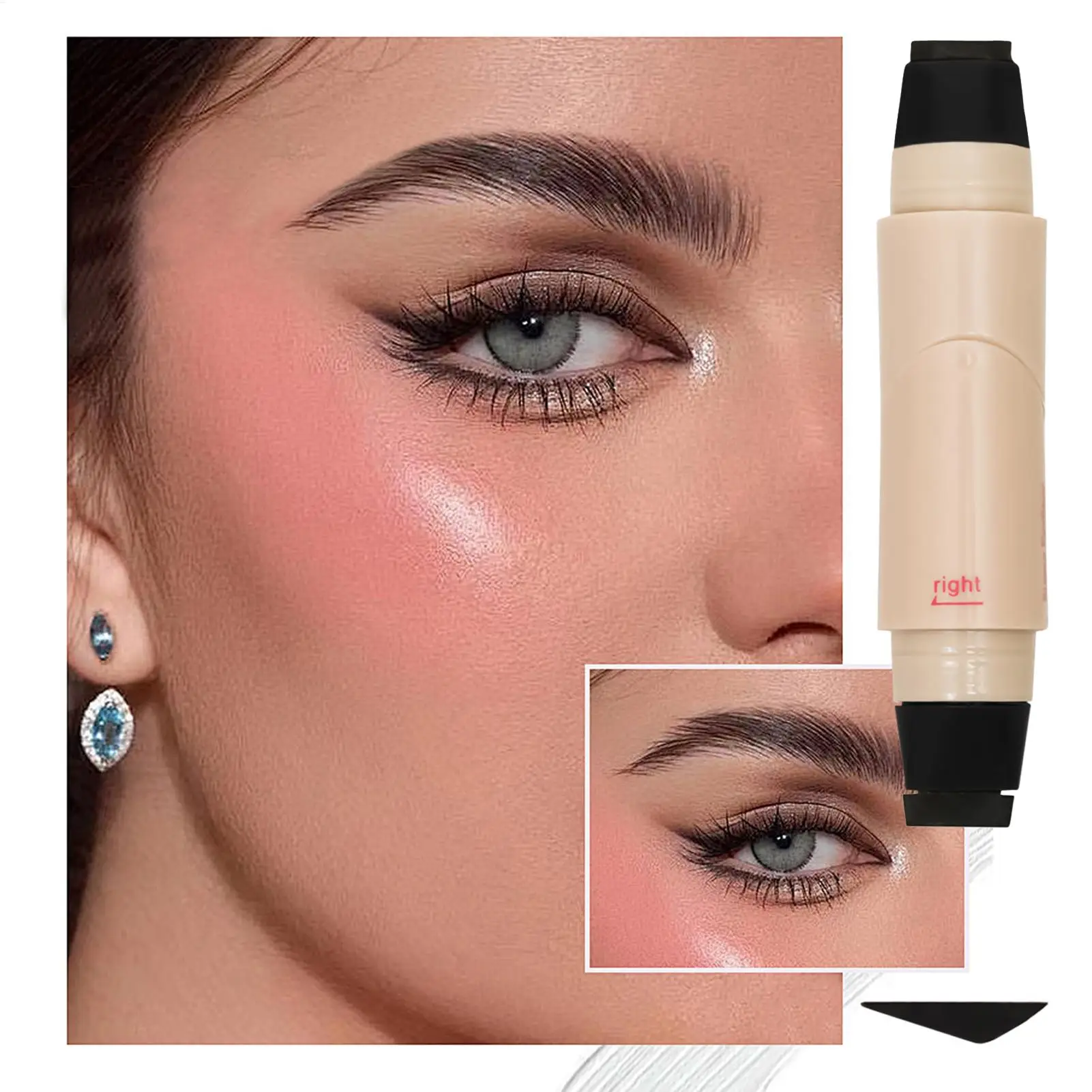 Waterproof Rotating Eyeliners Stamp Pen Sweat Proof & Long Lasting Easy To Use For Beginners Lazy Makeup Perfect For Daily