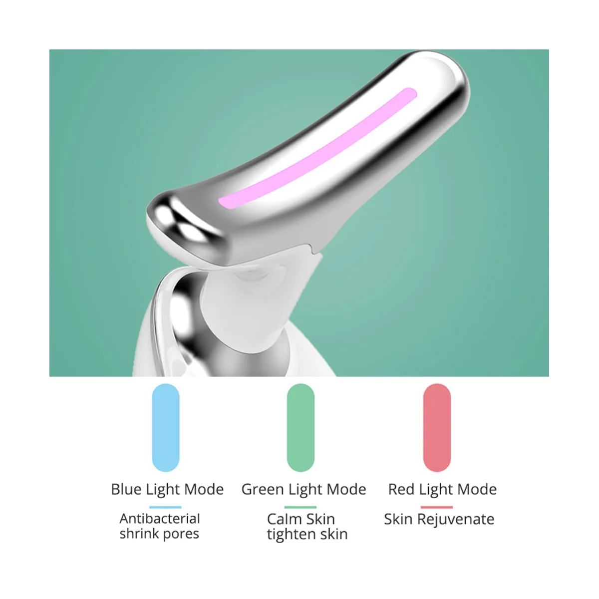 جهاز التجميل الحراري لرفع الرقبة وشد مدلك كهربائي مزيل التجاعيد مكركرنت LED الفوتون