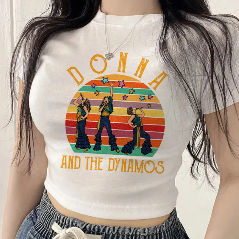Mamma Mia cropped top ladies baddie vintage streetwear summer harajuku t-shirt jojifuku streetwear japanese