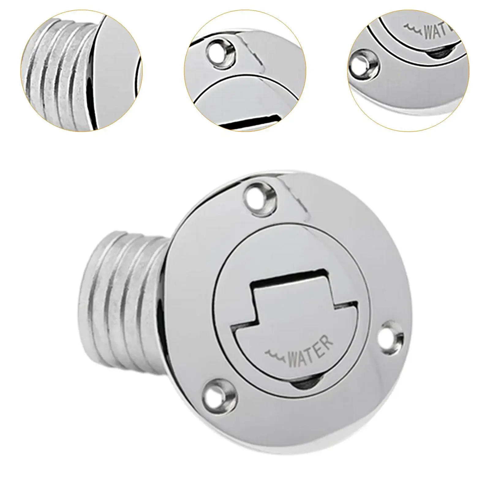 

Stainless Steel Deck Filler Cap Convenient Marine Hardware 9cm Leakproof Solution for Boats Trucks Trailers