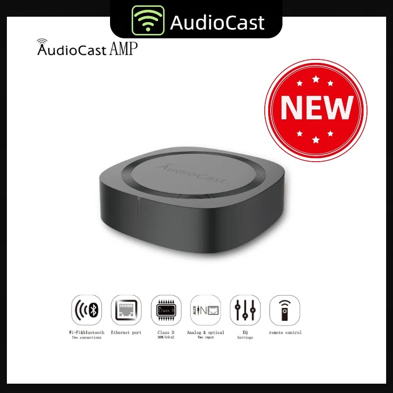 

Ieast Audiocast amp50 wireless WiFi & Bluetooth 5 amplifier audio receiver lossless multi room airplay, DLNA, UPnP tidal