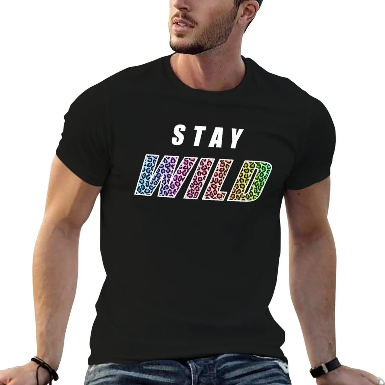 Stay Wild Exclusive T-Shirt cotton t shirt pack t shirts for man graphic funny cotton t shirt man T-shirt