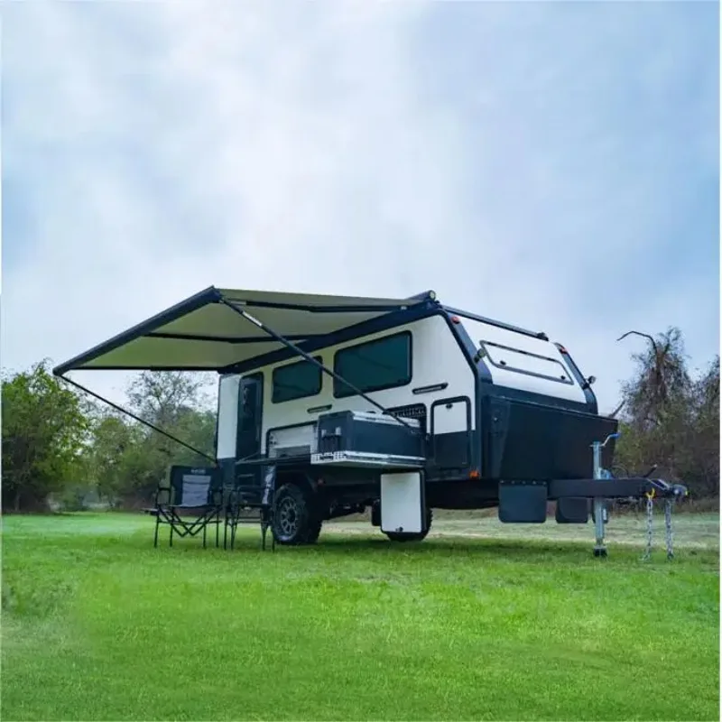 

Wareda RV Power Awning 3.5m High Strength Aluminum Alloy Frame Fabric Manual Control Camper Trailer RV Awning