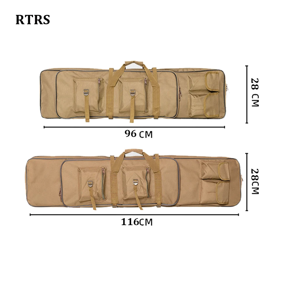 Imagem -02 - Tactical Nylon Molle Bolsa de Ombro Rifle Case Sniper Airsoft Holster Caça Tiro Acessórios 96 cm 116cm