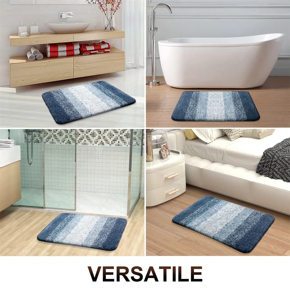 Olanly-Tapis de bain absorbant en microcarence, luxe HOlea, tapis doux pour pieds, tapis en peluche antidérapant, lavage des polymères de bain secs