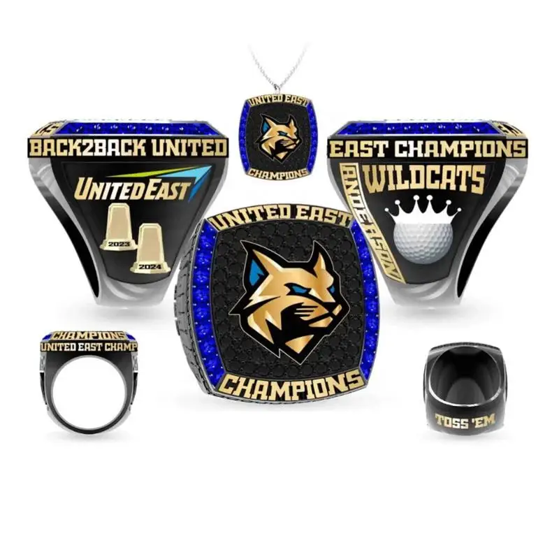 

Low price custom black sports championship ring with personalized design of name and number, customized basketball, baseball, f