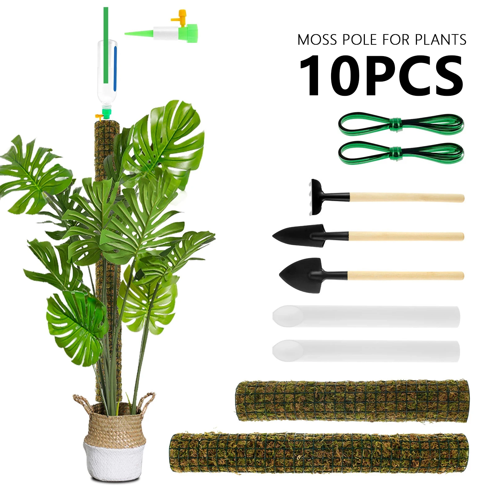 

Garden Plant Moss Pole 30/40/45Cm Plant Climbing Moss Pole Stackable Moss Plant Stand Pole Indoor Garden Potted Plant Stakes