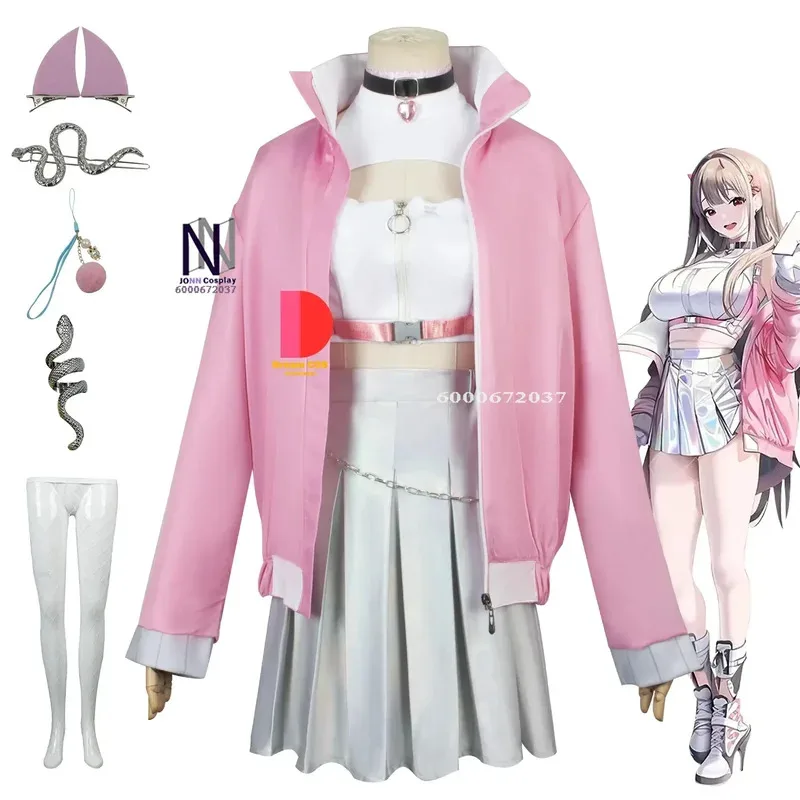 

Anime Nikke Viper Cosplay Costume Full Set The Goddess of Victory Viper Cosplay Costume Wig Halloween Skirt Suit Women JK Outfit